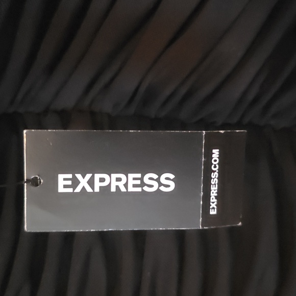 Express Black Ruched Dress - Picture 3 of 4